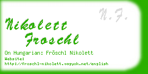 nikolett froschl business card